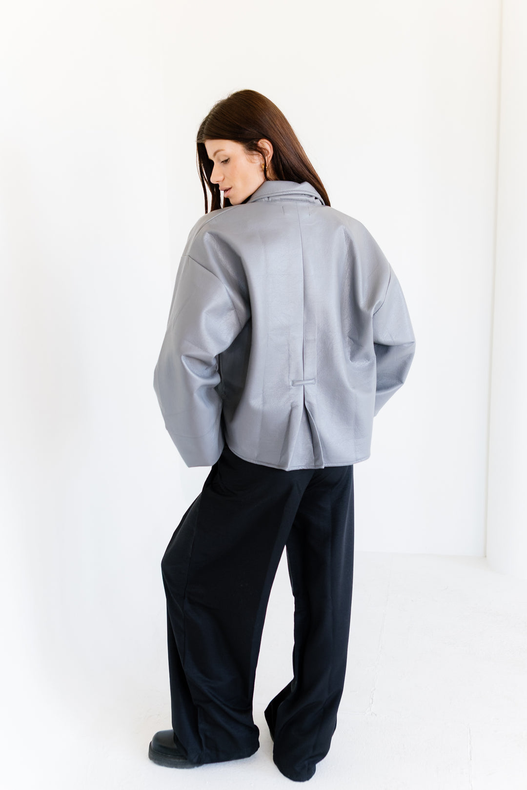 Urban Leather Jacket - Grey