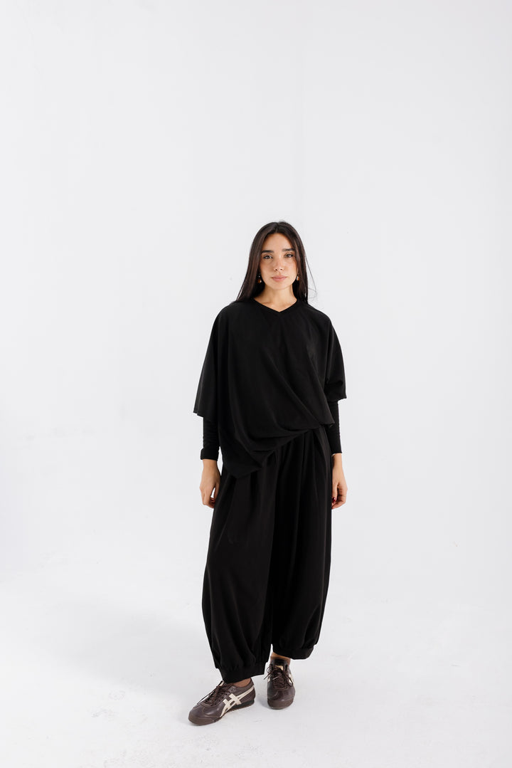 Gather Pants - Black