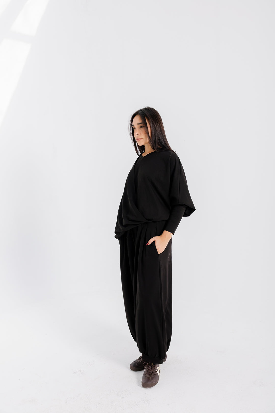 Gather Pants - Black