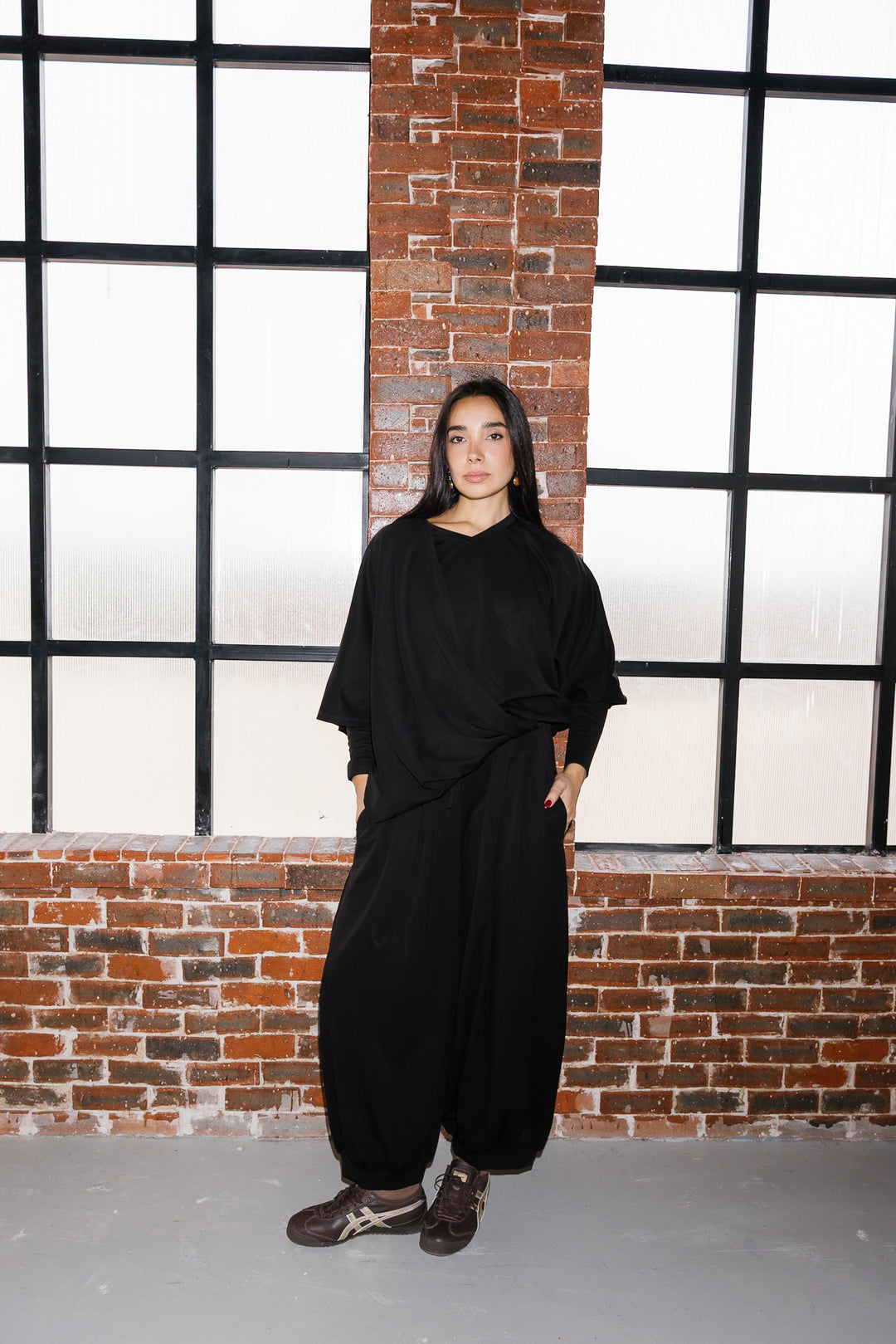 Gather Pants - Black