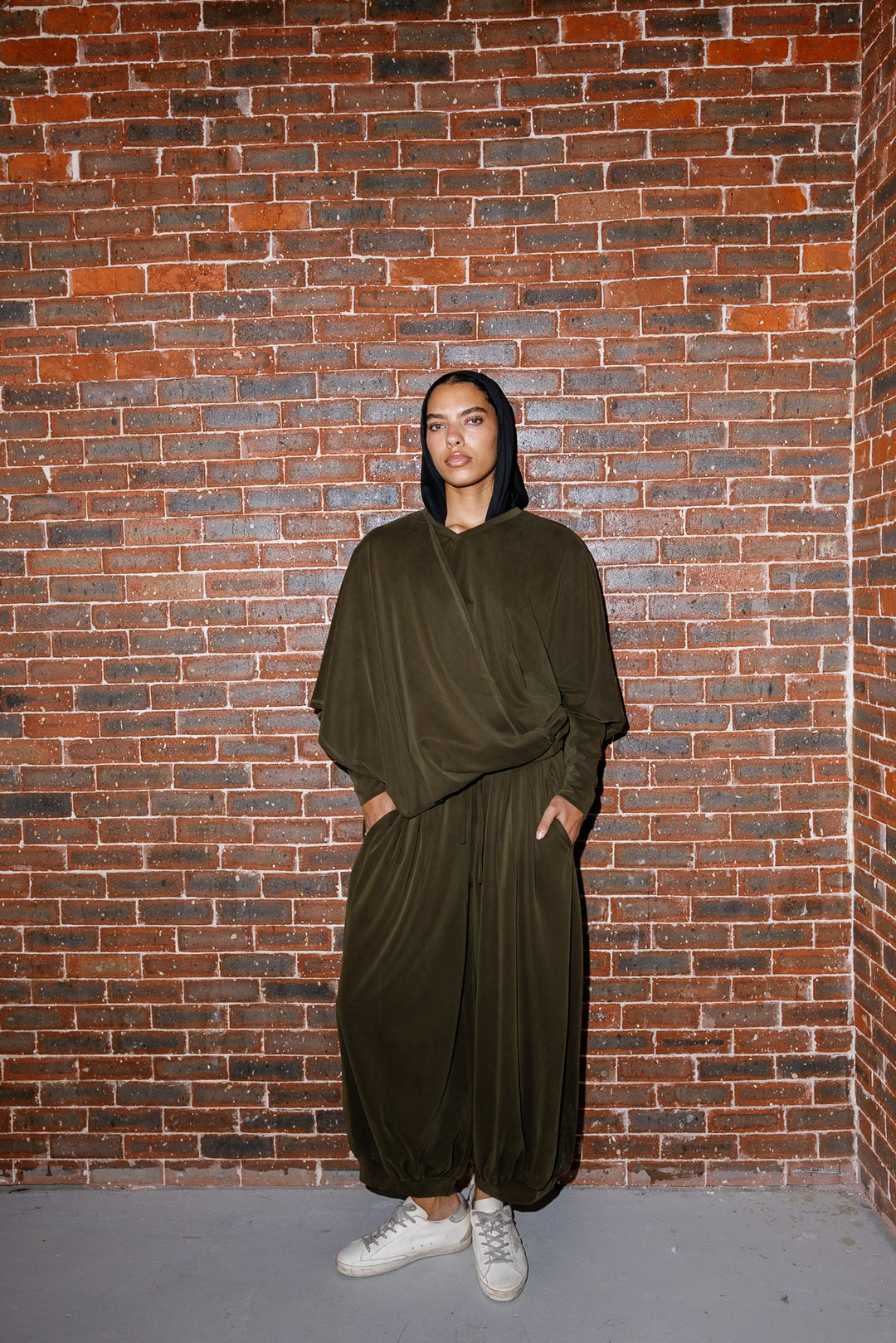 Gather Pants - Olive