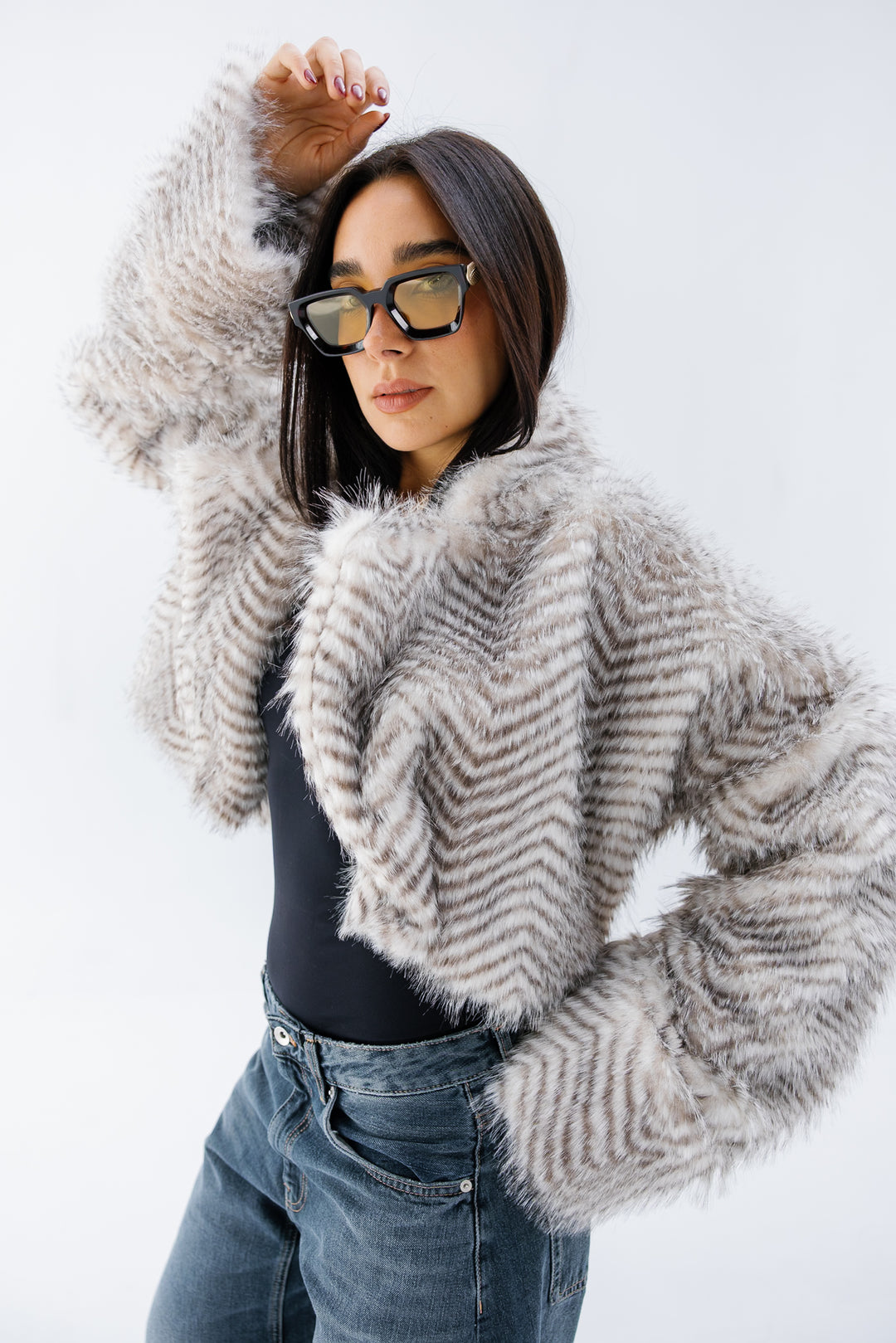 Plush Fur Jacket - Creme (Premium Edition)