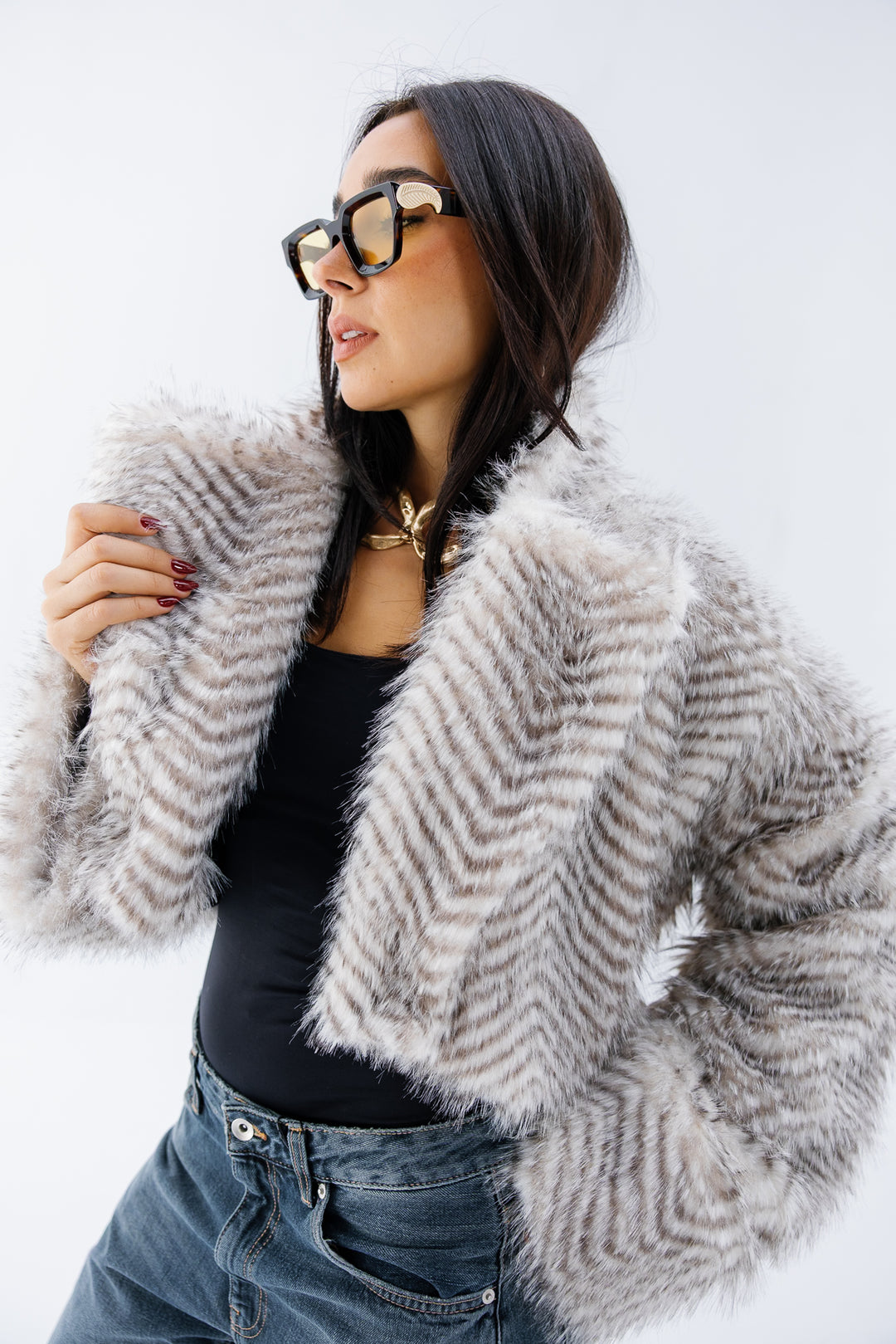 Plush Fur Jacket - Creme (Premium Edition)