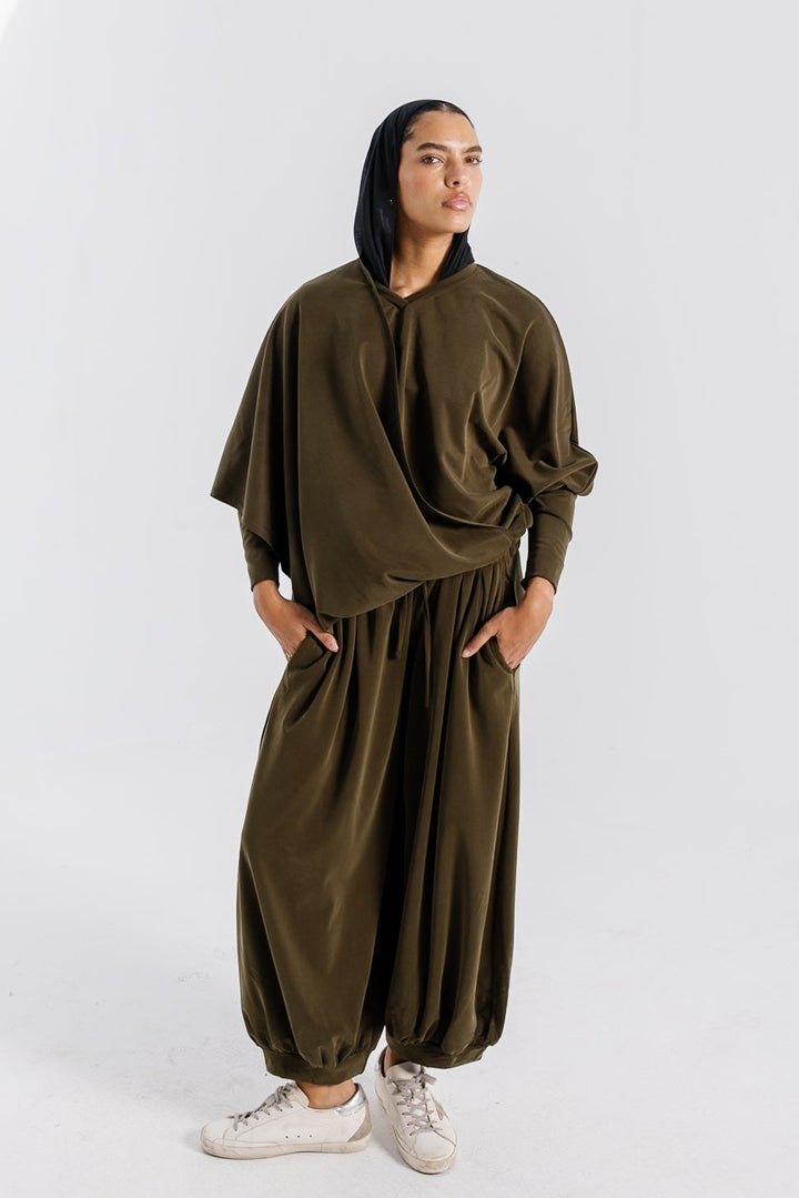 Gather Top - Olive