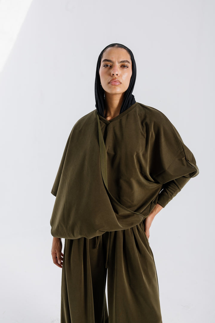 Gather Top - Olive