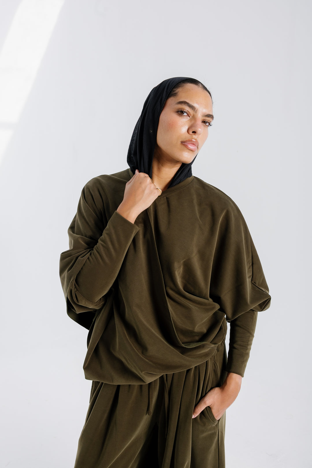 Gather Top - Olive