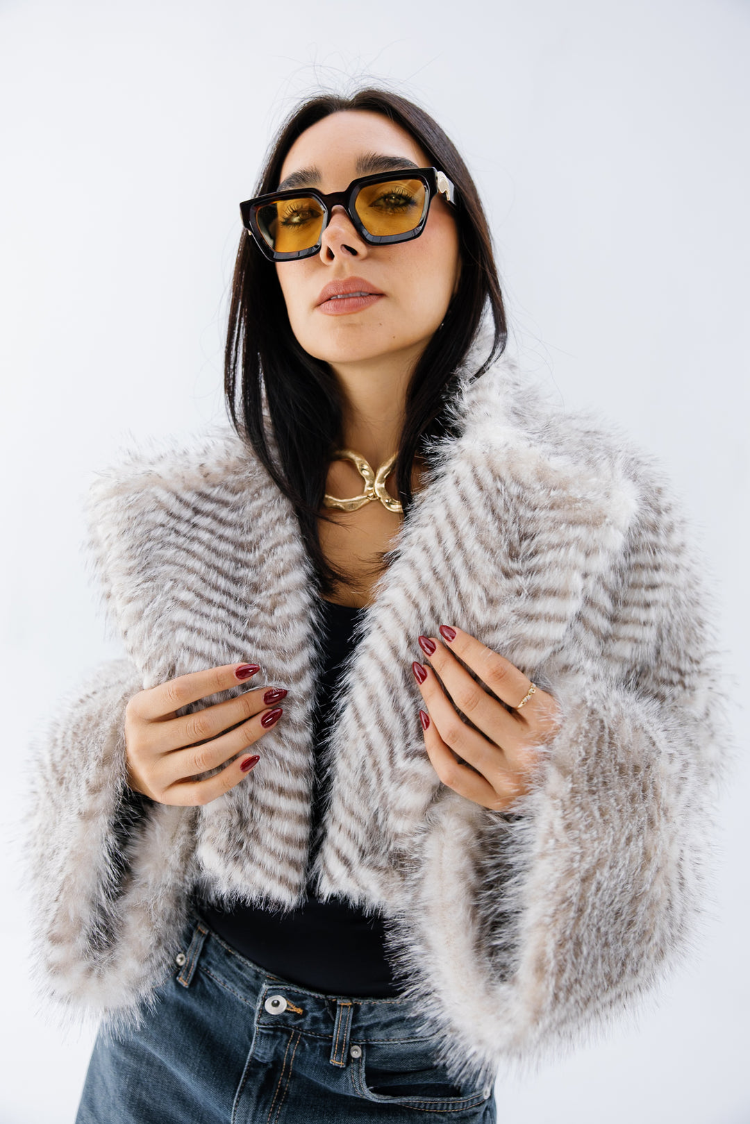 Plush Fur Jacket - Creme (Premium Edition)