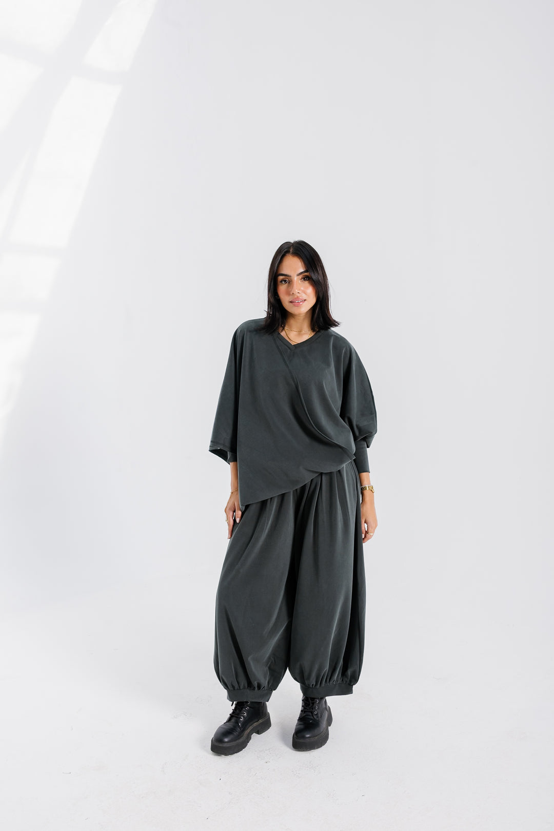 Gather Pants - Green