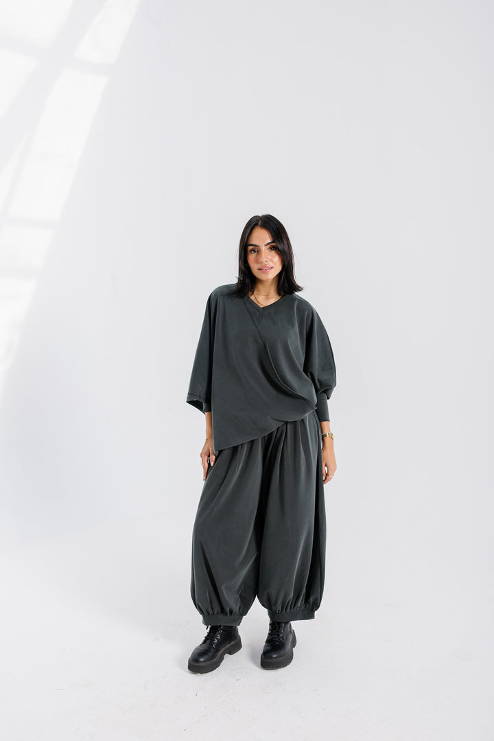Gather Pants - Green
