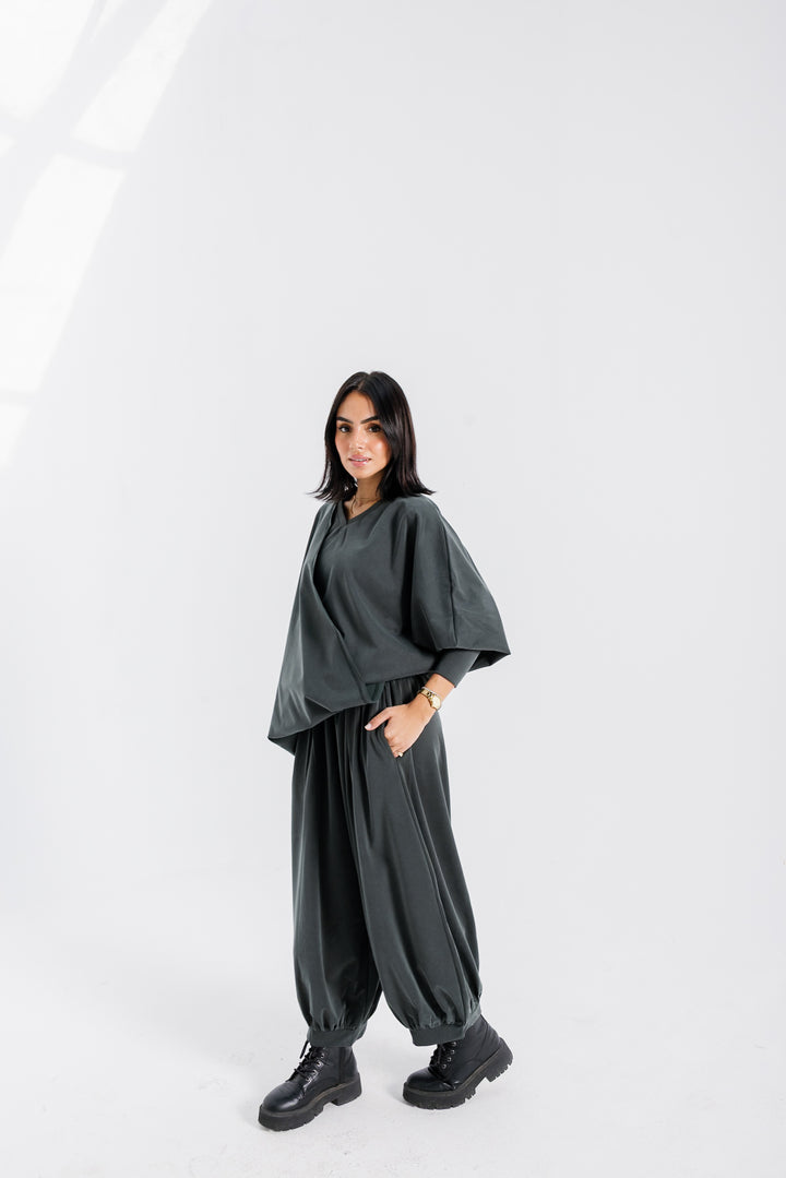Gather Pants - Green