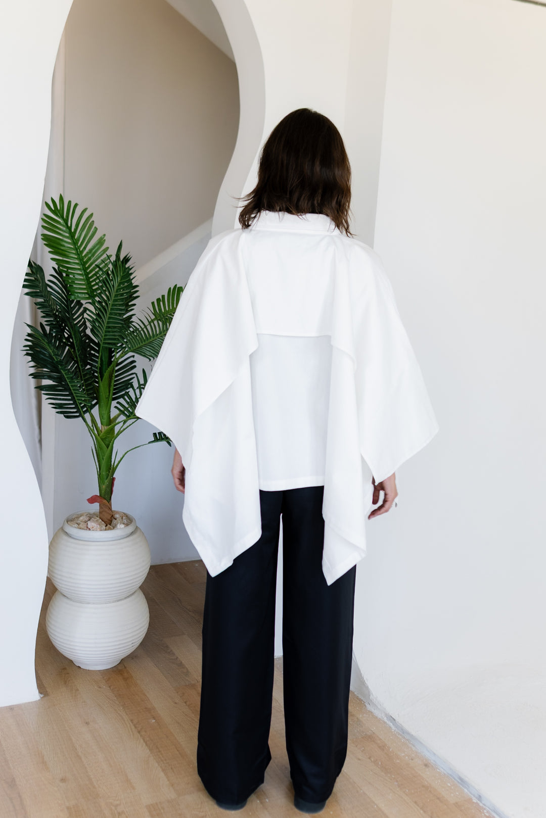 Cape Cropped Trench - Offwhite