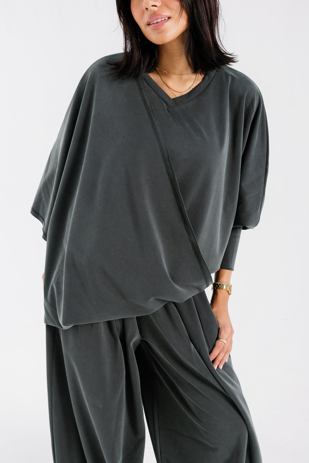 Gather Top - Green