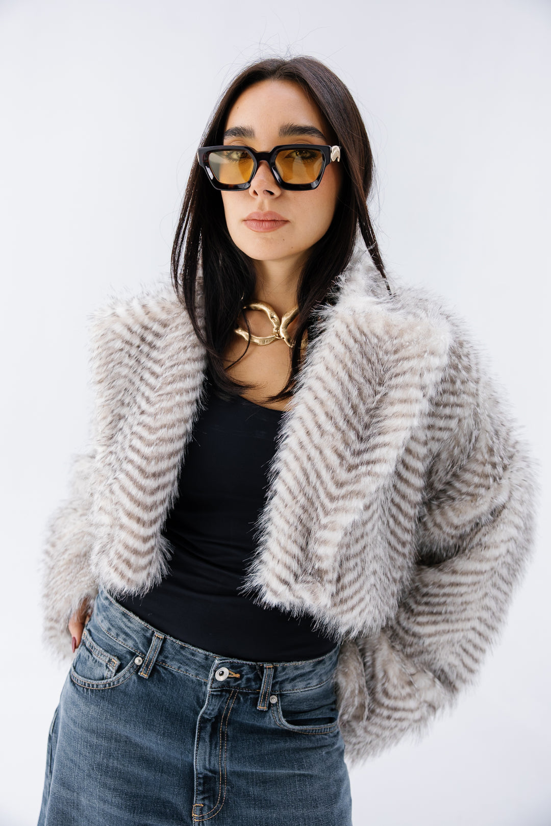 Plush Fur Jacket - Creme (Premium Edition)