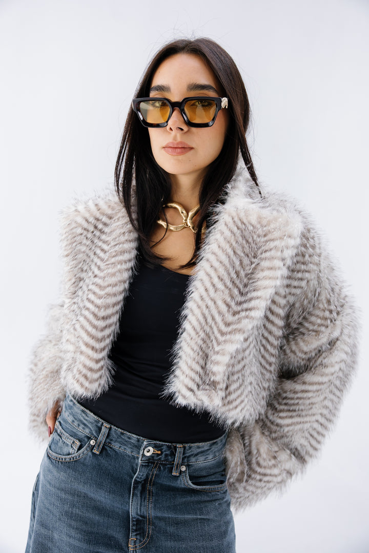 Plush Fur Jacket - Creme (Premium Edition)