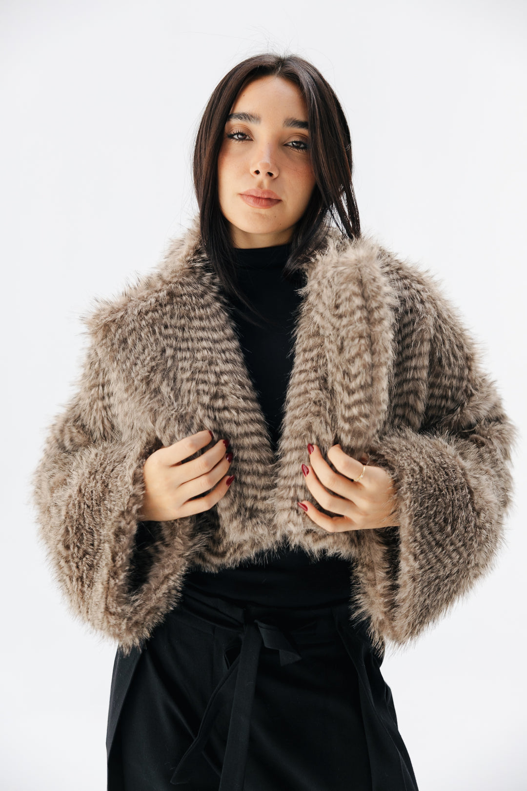 Plush Fur Jacket - Nude Beige (Premium Edition)
