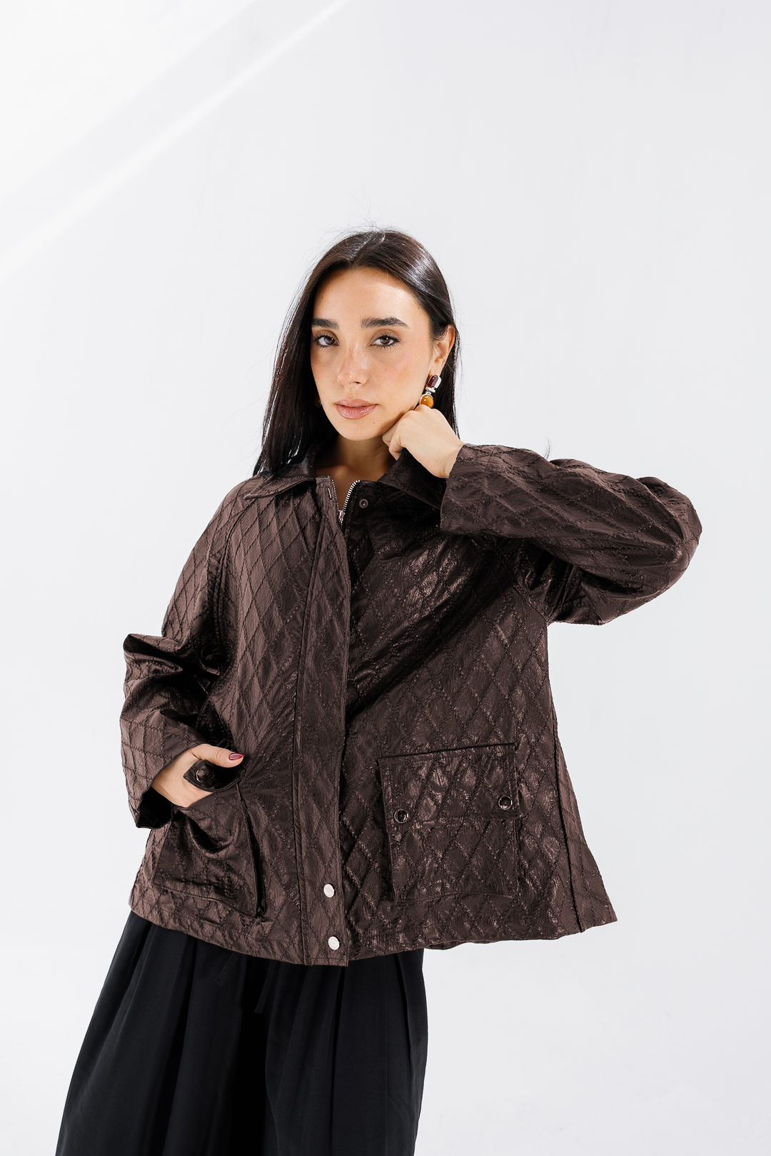 Embroided Leather Jacket - Bown (Premium Edition)