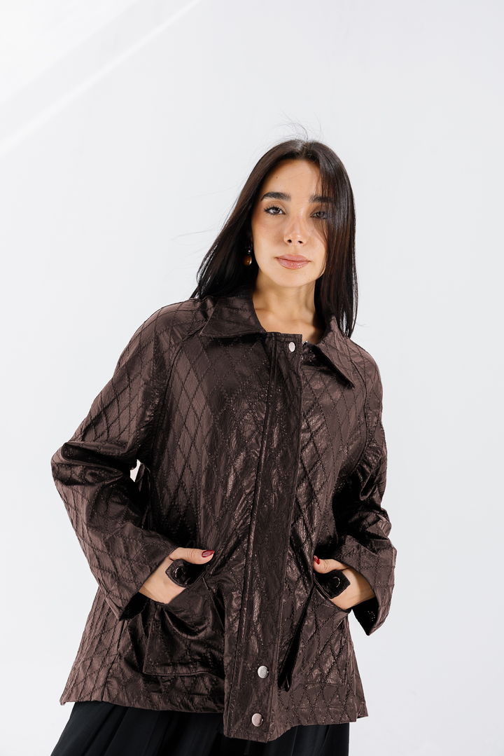 Embroided Leather Jacket - Bown (Premium Edition)